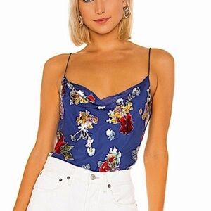 Alice + Olivia Multicolor Floral Harmon Silk Camisole